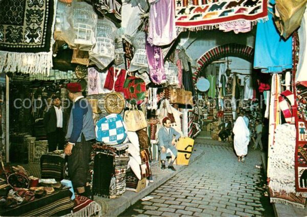 Tunis Souk des étoffes Stoffmarkt