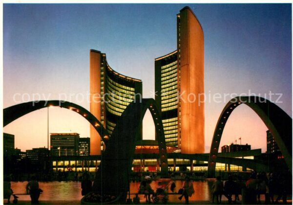 Toronto Canada City Hall at night