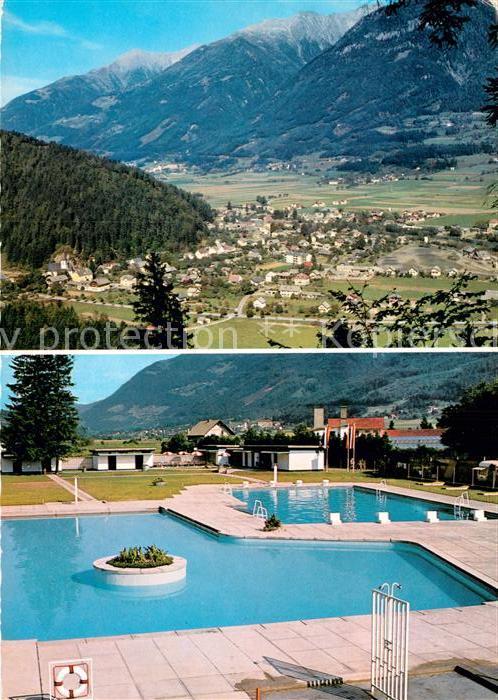 Moellbruecke Schwimmbad Gesamtansicht mit Alpenpanor