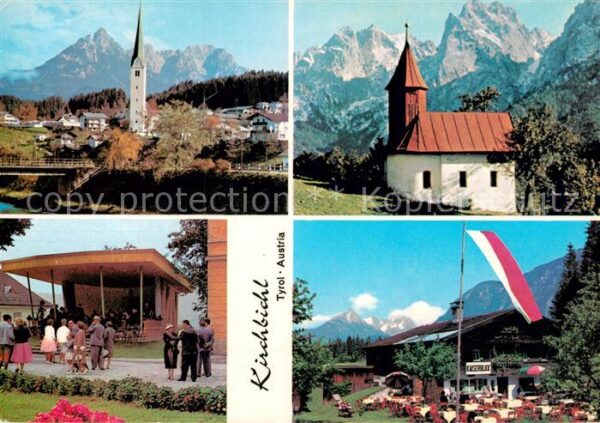 Kirchbichl Tirol Ortsansicht mit Kirche Alpen Antonius K