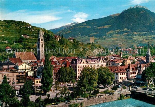 Meran Merano Panorama con la Cima dell Ivigno Ifinge