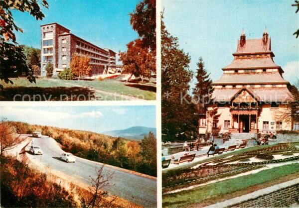 Matrahaza Strasse über die Berge Hotel Gebäude