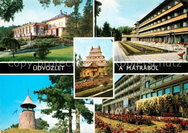 Matrahaza Hotel Gebäude Turm Dorf Matragebirge