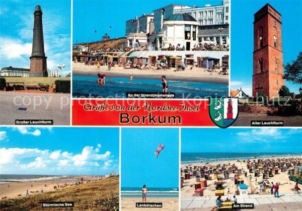 Borkum Alter Grosser Leuchtturm Strand