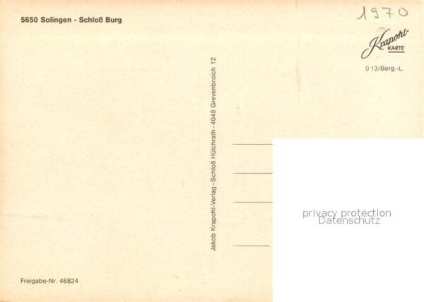 Solingen Schloss Burg Fliegeraufnahme – Bild 2