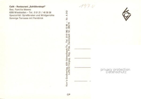 Wiesbaden Cafe Restaurant Schläferskopf – Bild 2
