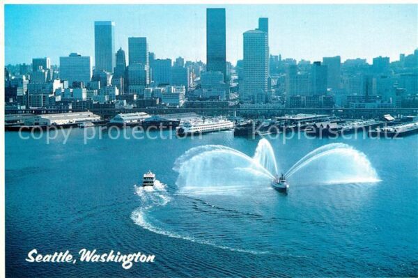 Seattle Fliegeraufnahme Business District Skyli