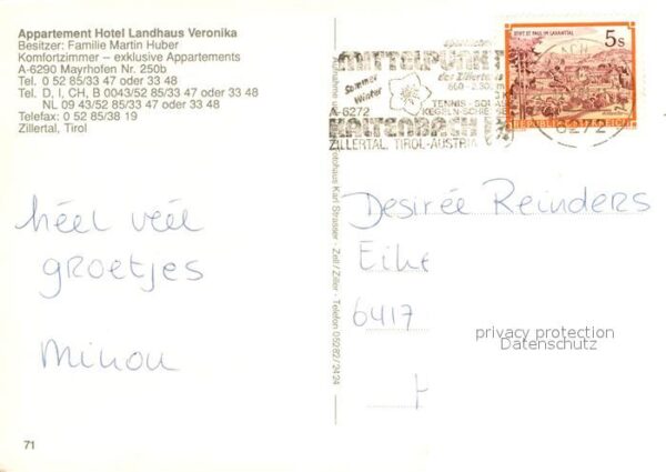 Mayrhofen Zillertal Appartement Hotel Veronika – Bild 2