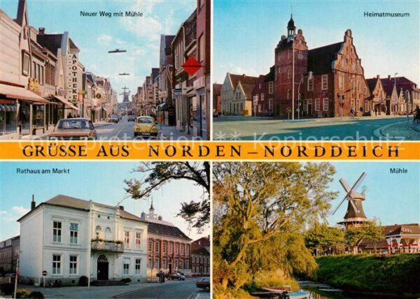 Norden Norddeich Ostfriesland Rathaus Markt Mühle Heimatmuseum Neuer