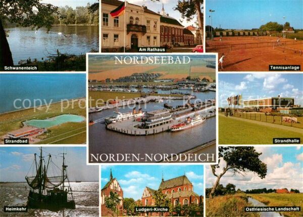 Norden Ostfriesland Rathaus Ludgeri-Kirche Heimkehr Strandh