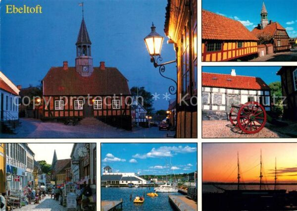 Ebeltoft Schiff Strassenansicht Hafen