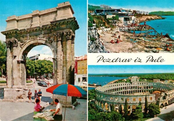 Pola Pula Croatia Ruinen Strand