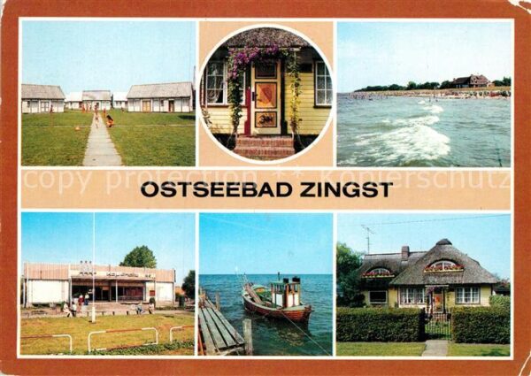 Zingst Ostseebad Bungalowdorf Kaufhalle Fischerboot Rohr