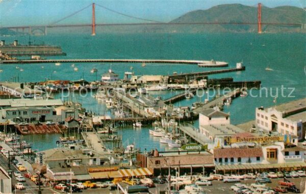 San Francisco California Fliegeraufnahme Fishermans Wharf Golden