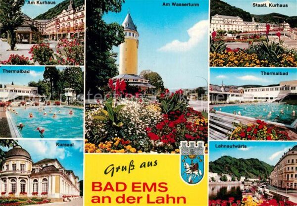 Bad Ems Wasserturm Kurhaus Thermalbad Lahnaufwä
