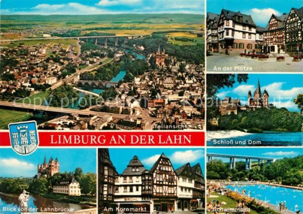 Limburg Lahn Fliegeraufnahme Lahnpartie Plötze Schlo