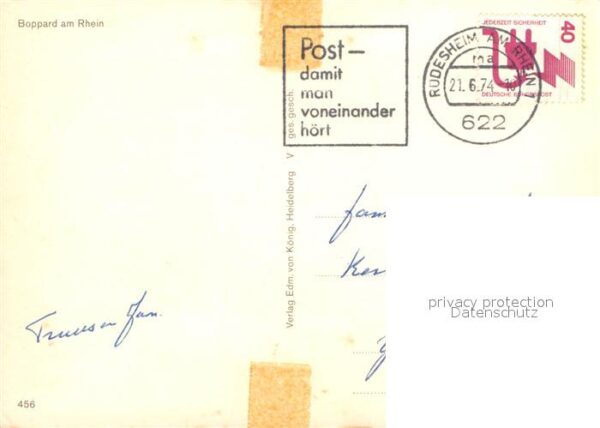 Boppard Rhein Fliegeraufnahme Rheinpartie – Bild 2