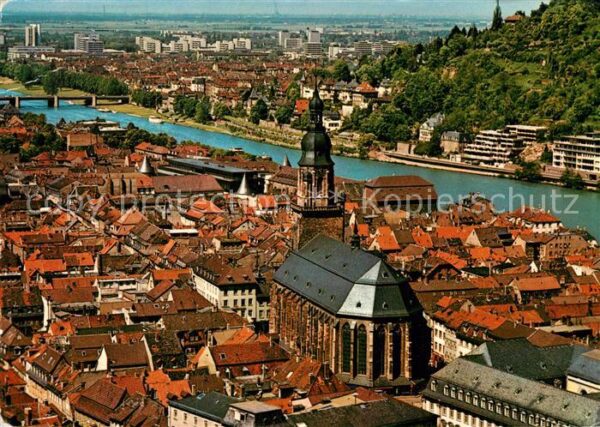Heidelberg Neckar Blick von Schloßterrasse