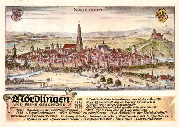 Noerdlingen Stich von Matthäus Merian um 1650