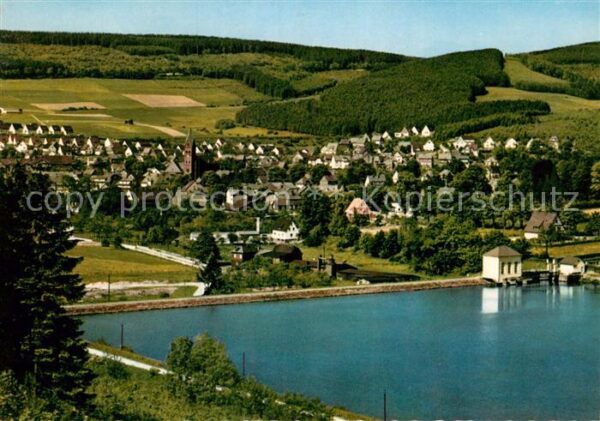 Olsberg Sauerland Fliegeraufnahme Partie am Wasser