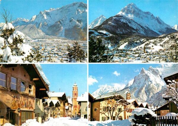 Mittenwald Bayern mit Karwendel Wetterstein Orstpartie