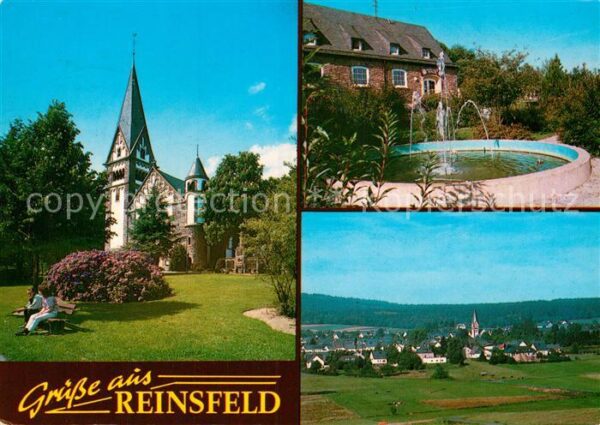 Reinsfeld Hunsrueck Kirche Fliegeraufnahme Brunnen