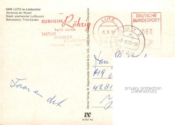 Luetz Luetzbachtal Treis-Karden Fliegeraufnahme Lützbachta – Bild 2