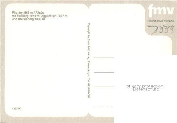 Pfronten mit Rossberg Aggenstein und Breitenberg – Bild 2