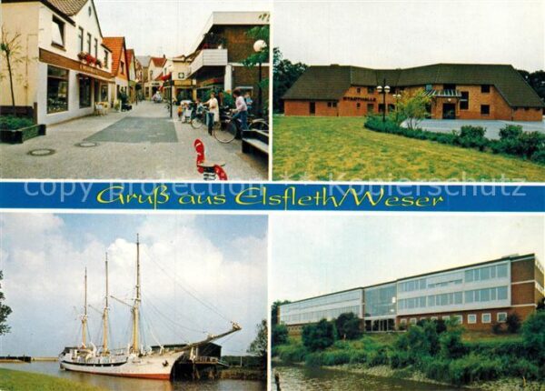 Elsfleth Segelschiff Weser Ortspartie