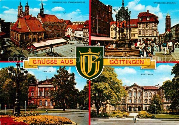 Goettingen Niedersachsen Rathaus Johanniskirche Gänselieselbrunn