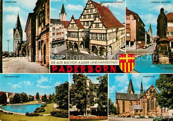 Paderborn Hoher Dom Liborius-Brunnen Rathaus Pade