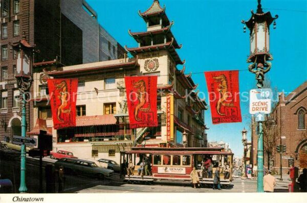 San Francisco California Chinatown California Street Strassenbah