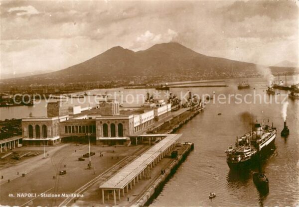 Napoli Neapel Stazione Maritima Fliegeraufnahme