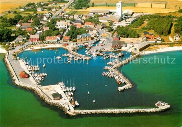 Samso Fliegeraufnahme Ballen Segel-Hafen