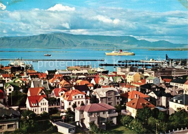 Reykjavik Harbour and Mt.Esja