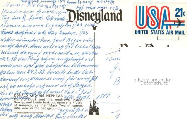 Disneyland California Donald Duck Nephews Rivers of America – Bild 2