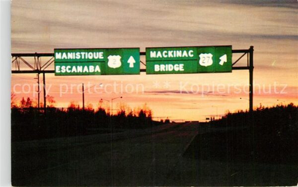 Autobahn Highway U.S. 2 Mackinac Bridge Manistiq