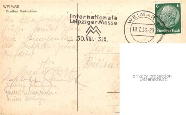 Goethe Johann Wolfgang von Gedicht Weimar Gartenhaus – Bild 2