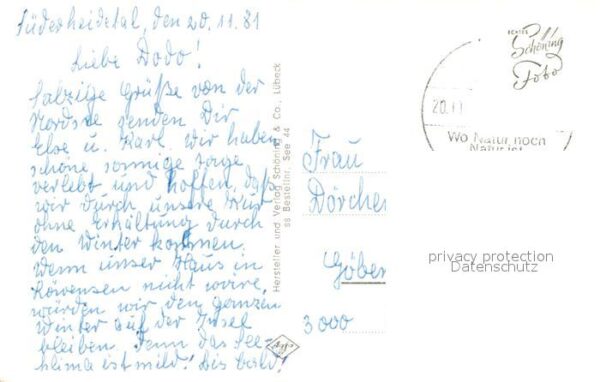 Gedicht auf AK Friedrich Fischer-Friesenhausen Friesen – Bild 2