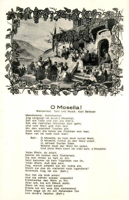 Liederkarte O Mosella Walzerlied Karl Berbuer