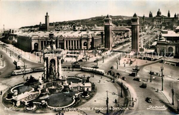Strassenbahn Barcelona Plaza Espana Fuente y Parque