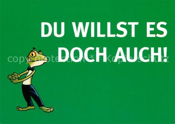 Vermenschlicht Frosch Werbung Dinamix