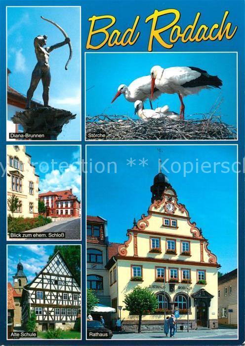 Storch Bad Rodach Diana-Brunnen Rathaus Alte S