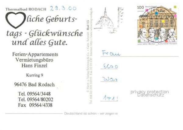 Storch Bad Rodach Diana-Brunnen Rathaus Alte S – Bild 2