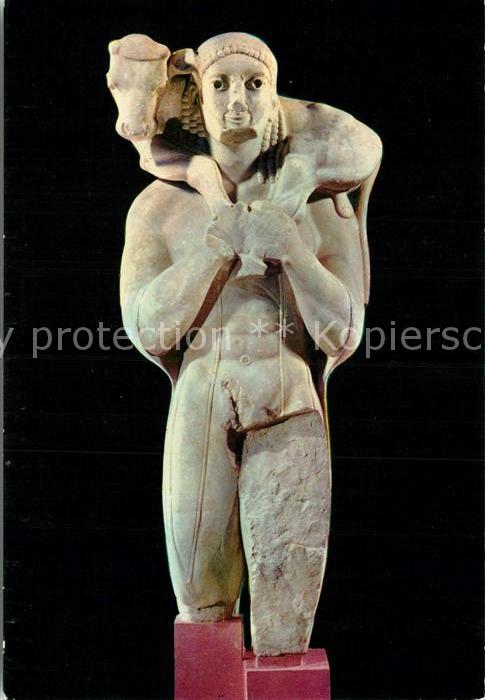 Skulpturen Athen Acropolis-Museum Der Kalbträger