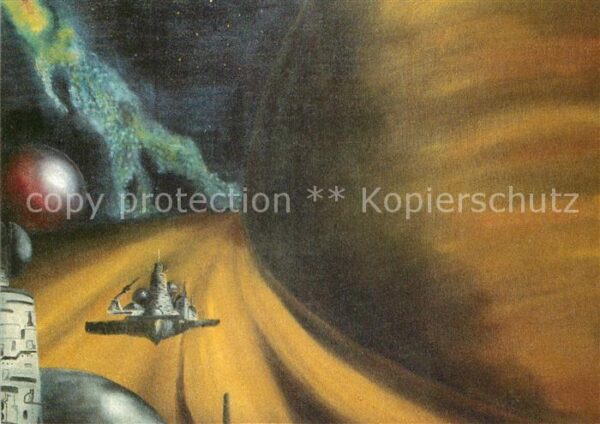 Raumfahrt Künstlerkarte Gerd Houdelet Über den Ri