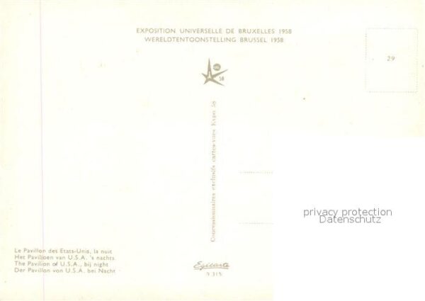 Exposition Universelle Bruxelles 1958 Pavillon des Etats-Unis – Bild 2