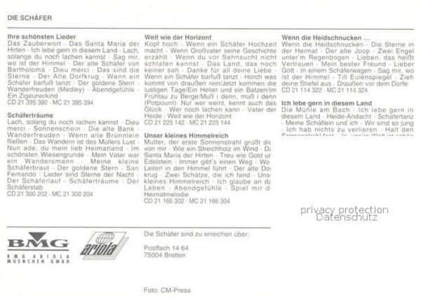 Saenger Band Die Schäfer Autogramme – Bild 2