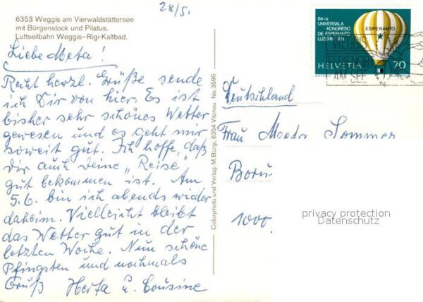 Seilbahn Weggis-Rigi Kaltbad Vierwaldstättersee – Bild 2
