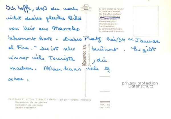 Schlangen Tiere Dompteur de Serpents Maroc – Bild 2